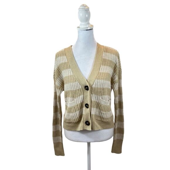 Ladies Evereve Brand Kiki‎ Cardigan Oatmeal and Beige Color Size XS - Picture 4 of 13